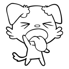 cartoon disgusted dog