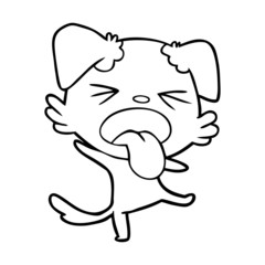 cartoon disgusted dog