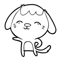 happy cartoon dog