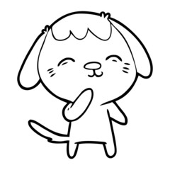 happy cartoon dog