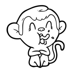 crazy cartoon monkey