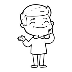 happy cartoon man