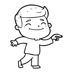 happy cartoon man