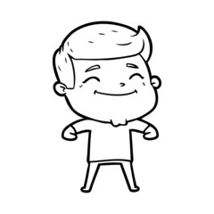 happy cartoon man