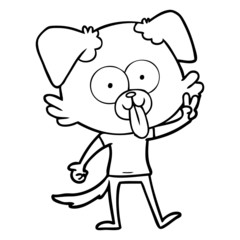 cartoon dog with tongue sticking out