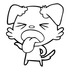 cartoon disgusted dog