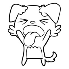 cartoon disgusted dog
