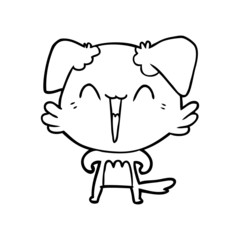 happy little dog cartoon