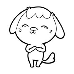 happy cartoon dog
