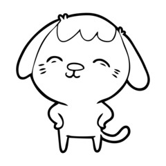 happy cartoon dog