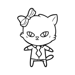 cute cartoon cat boss