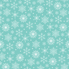 Christmas seamless pattern with snowflakes