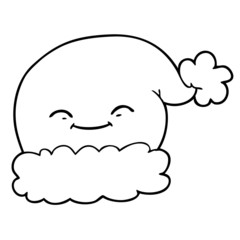 cartoon christmas santa hat