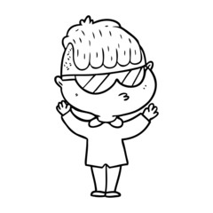 cartoon boy wearing sunglasses