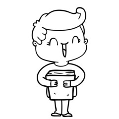 cartoon laughing boy