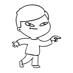 cartoon pointing man