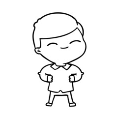 cartoon smiling boy