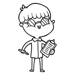cartoon boy wearing spectacles