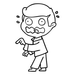 Obraz premium cartoon stressed out pointing