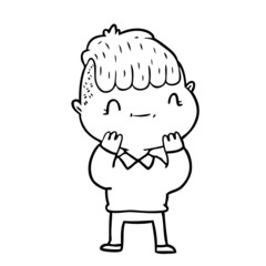 cartoon friendly boy