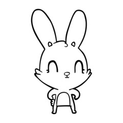 Fototapeta na wymiar cute cartoon rabbit