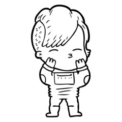 cartoon girl wearing futuristic clothes