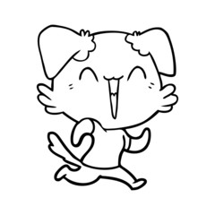 happy little dog cartoon