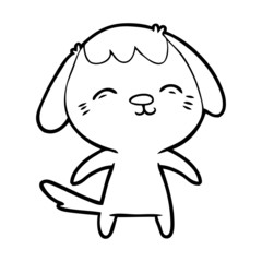happy cartoon dog