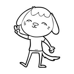 happy cartoon dog