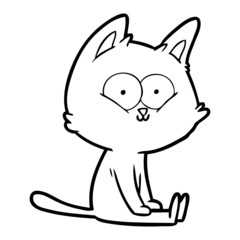 cartoon cat sitting