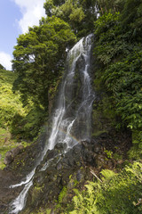 Beautiful waterfall in Sao Miguel Island - Azores