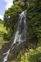 Fototapeta na wymiar Beautiful waterfall in Sao Miguel Island - Azores