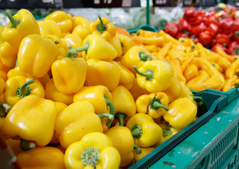 yellow pepper on the counter