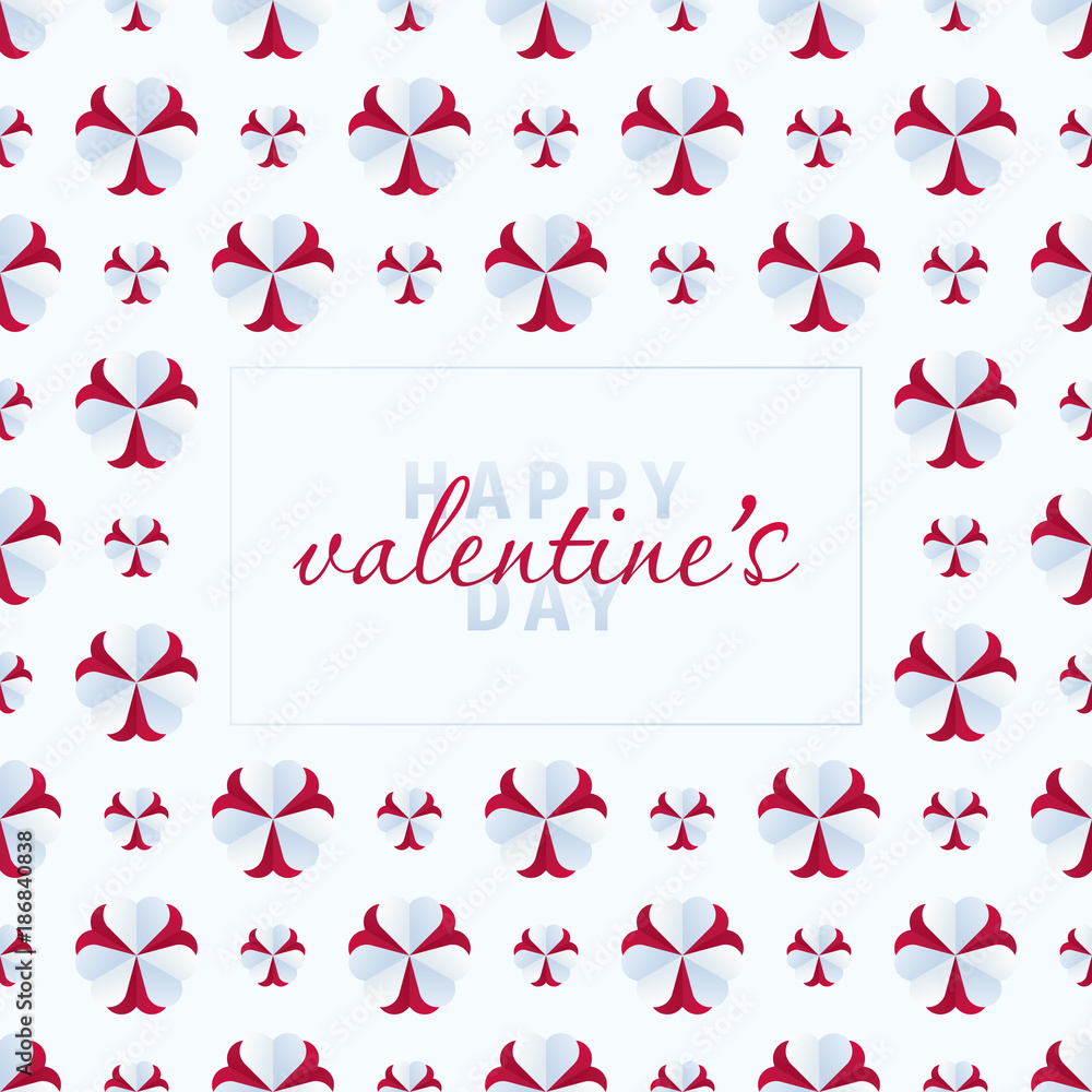Poster a seamless pattern featuring repeating hearts flower this romantic texture would be ideal for use