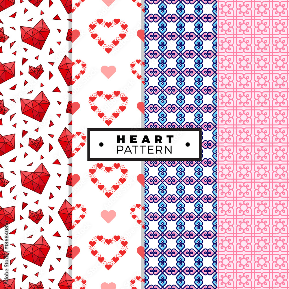 Poster a seamless pattern featuring repeating hearts this romantic texture would be ideal for use