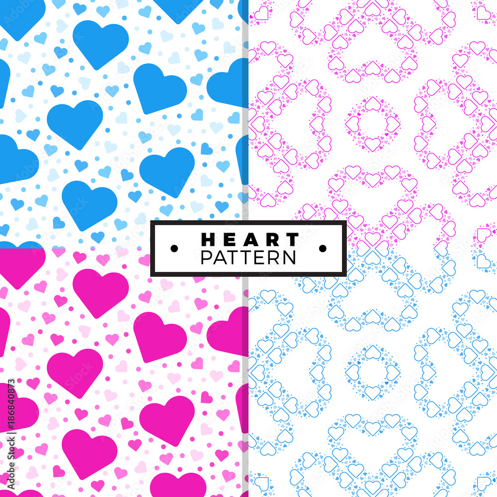 Poster a seamless pattern featuring repeating hearts this romantic texture would be ideal for use
