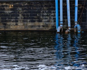 blue water pipes