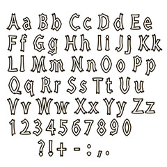 Modern geometric alphabet. Vector illustration isolated on white background.