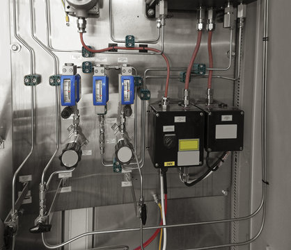 Gas sampler cabinet.