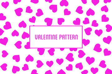 Vector heart seamless pattern. St Valentine red background of hearts hand drawn art icons. Design for Valentines day greeting love card.