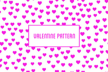 Vector heart seamless pattern. St Valentine red background of hearts hand drawn art icons. Design for Valentines day greeting love card.