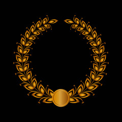 beautiful golden wreaths, vector illustration