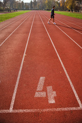 Athletics track lanes