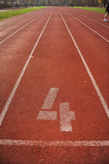Athletics track lanes