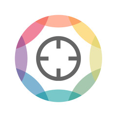 Obraz premium farbiges Icon - Fadenkreuz