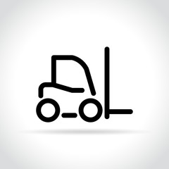 fork lift icon on white background