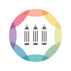 farbiges Icon - Stifte