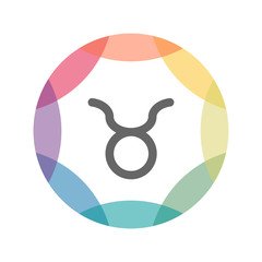 farbiges Icon - Horoskop Stier