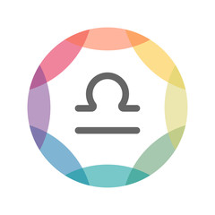 farbiges Icon - Horoskop Waage