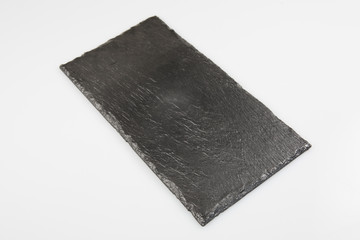 black slate signboard isolated on white background